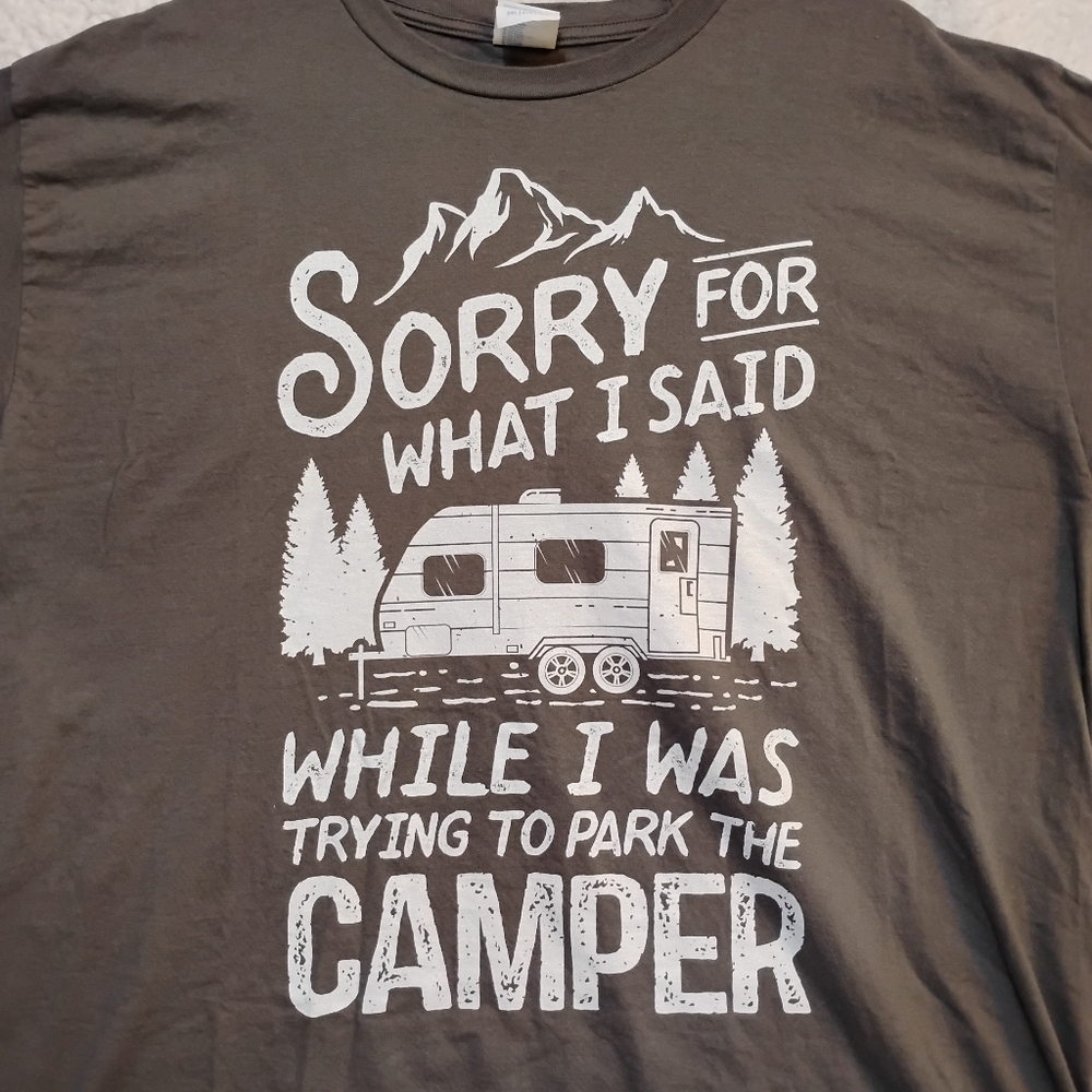 Funny Camping Tee- Men's 2XL